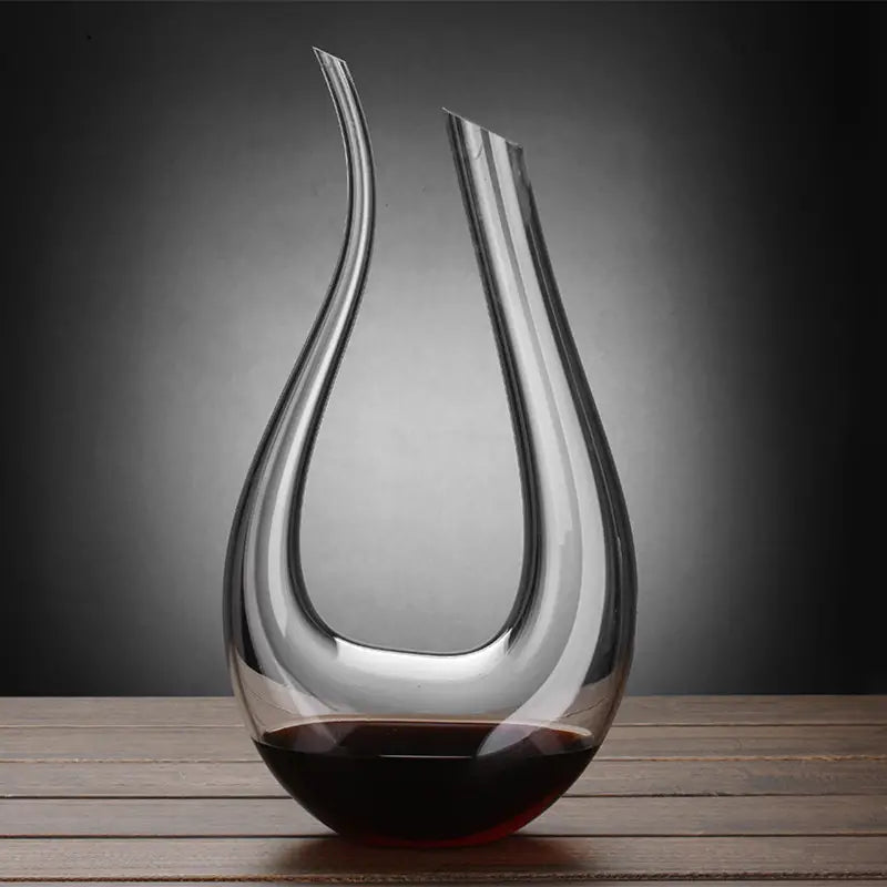 LUNE MONT BLANC U Shape Crystal Red Wine Decanter, 1.5L/50.7oz